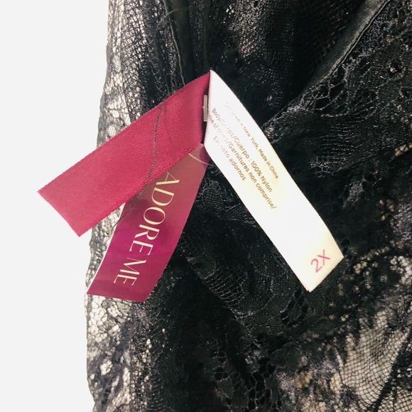 Adore me women’s lingerie lace top back open pullover black.2X - Picture 4 of 4